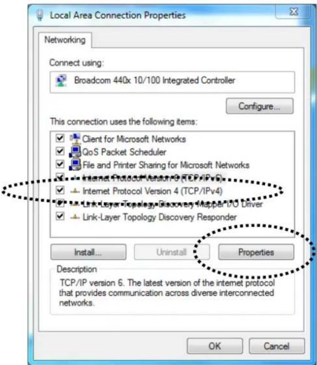 Local Area Connection Properties Networking Connect using: Broadcom 440x 10/100 Integrated Controller Configure... This connection uses the following items: ✓ Client for Microsoft Networks ✓ QoS Packet Scheduler ✓ File and Printer Sharing for Microsoft Networks ✓ Internet Protocol Version 9 (TCP/IPv6) ✓ Internet Protocol Version 4 (TCP/IPv4) ✓ Link-Layer Topology Discovery Mapper I/O Driver ✓ Link-Layer Topology Discovery Responder Install... Uninstall Properties Description TCP/IP version 6. The latest version of the internet protocol that provides communication across diverse interconnected networks. OK Cancel