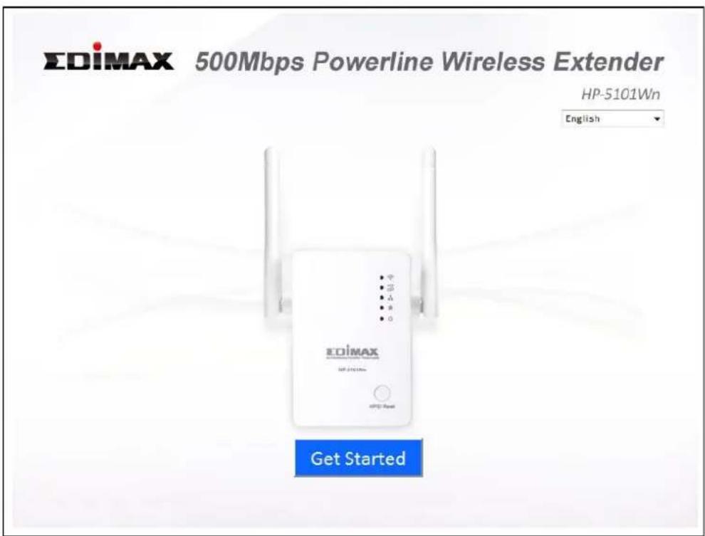 EDIMAX 500Mbps Powerline Wireless Extender HP-5101Wn English Get Started