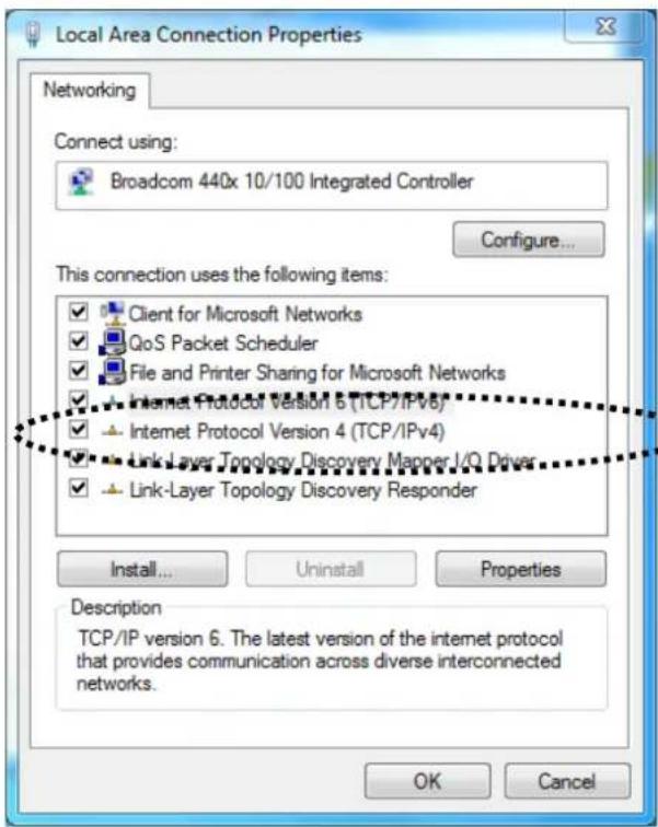 Local Area Connection Properties Networking Connect using: Broadcom 440x 10/100 Integrated Controller Configure... This connection uses the following items: ✓ Client for Microsoft Networks ✓ QoS Packet Scheduler ✓ File and Printer Sharing for Microsoft Networks ✓ Internet Protocol Version 6 (TCP/IPv8) ✓ Internet Protocol Version 4 (TCP/IPv4) ✓ Link-Layer Topology Discovery Mapper I/O Driver ✓ Link-Layer Topology Discovery Responder Install... Uninstall Properties Description TCP/IP version 6. The latest version of the internet protocol that provides communication across diverse interconnected networks. OK Cancel