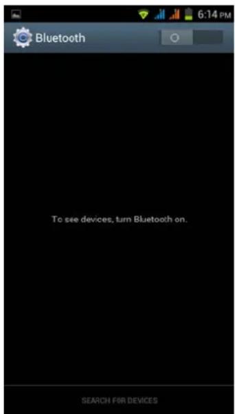 To see devices, turn Bluetooth on.