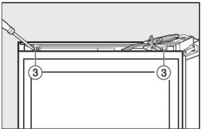 MIELE KFN 14927 SD ED/CS-3 - Oberen Türschließdämpfer einsetzen: - 3