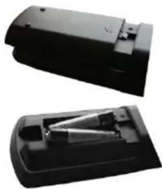 ITT LED 22F-3675-B - Installing the Batteries to the Remote - 1