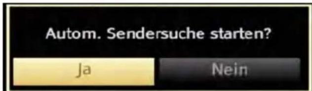 Autom. Sendersuche starten? Ja Nein