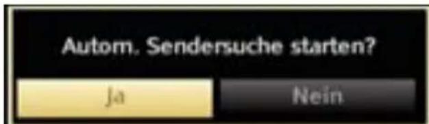Autom. Sendersuche starten? Ja Nein