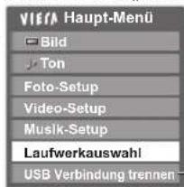 VIET Haupt-Menu Bild Ton Foto-Setup Video-Setup Musik-Setup Laufwerkauswahl USB Verbindung trennen