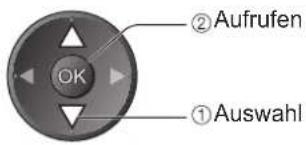 ②Aufrufen ①Auswahl OK