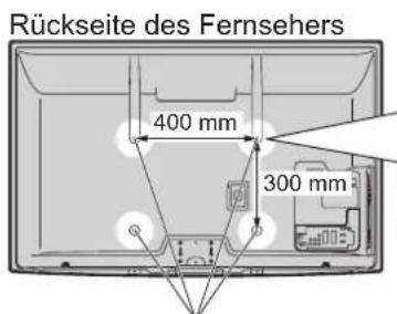 Rückseite des Fernsehers 400 mm 300 mm
