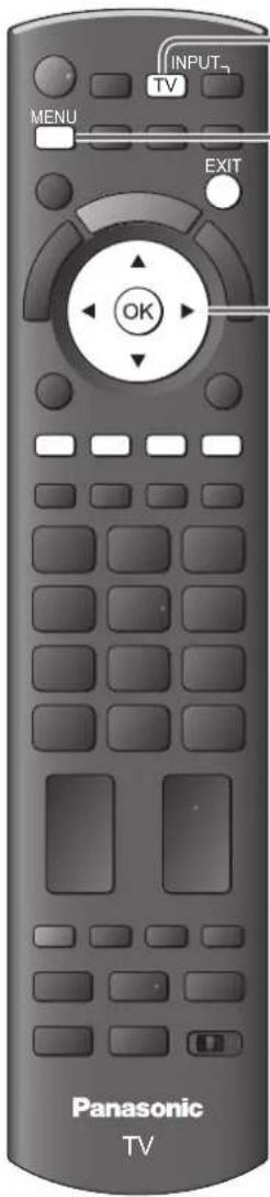 INPUT TV MENU EXIT OK Panasonic TV