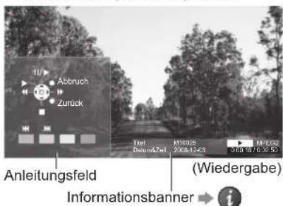 Abbruch Zuruck Anleitungsfeld Informationsbanner (Wiedergabe)