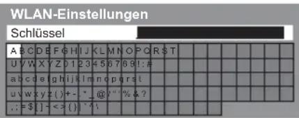 WLA-Einstellungen Schlüssel A B C D E F G H I J K L M N O P Q R S T U V W X Y Z 0 1 2 3 4 5 6 7 8 9 !: # a b c d e g h i j l m n o p q r s t u v w x y z ( ) + - " @ " % & ? . : = $ ] - < > { } ^ 1