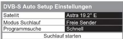 PANASONIC Viera TX-L37ETW5W - Stellen Sie den gewünschten Satelliten, Suchlaufmodus und Programmsuch-Modus ein - 1