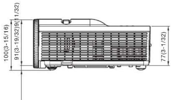 PANASONIC PT-LW271E - Dimensions - 3