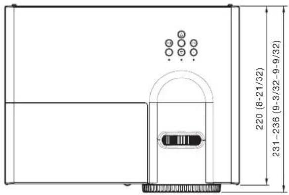PANASONIC PT-LW271E - Dimensions - 1