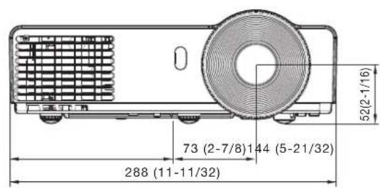 PANASONIC PT-LW271E - Dimensions - 2