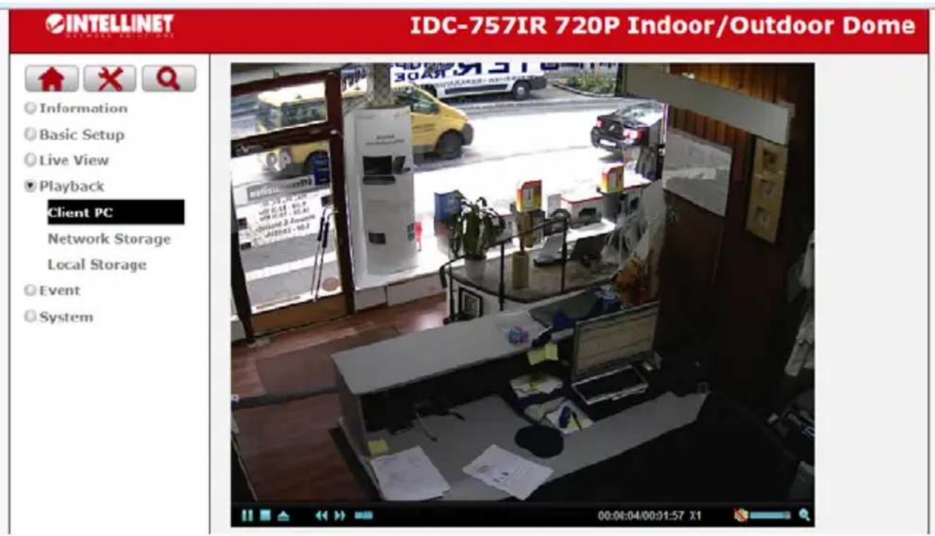 INTELLINET IDC-757IR 720P Indoor/Outdoor Dome Information Basic Setup Live View Playback Client PC Network Storage Local Storage Event System