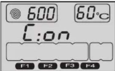 600 60°C C:on F1 F2 F3 F4