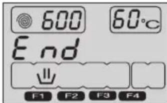 600 End F1 F2 F3 F4 60°C
