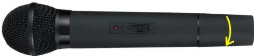 DAP-Audio PSS-112 - Inserting/replacing the battery - 1