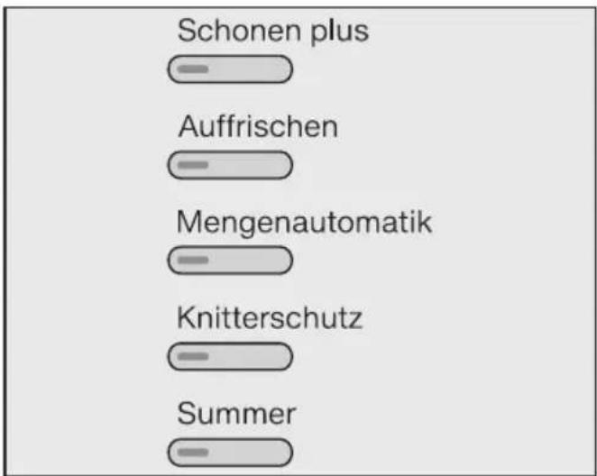 Schonen plus Auffrischen Mengenautomatik Knitterschutz Summer