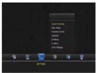 System Settings CSC Setup Potential Control Calendar CA Menu CI Menu Case Settings