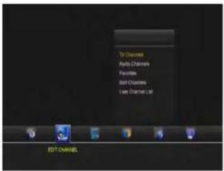 To Channels Audio Channels Favorites Edit Channels Loan Channel List EDIT CHANNEL