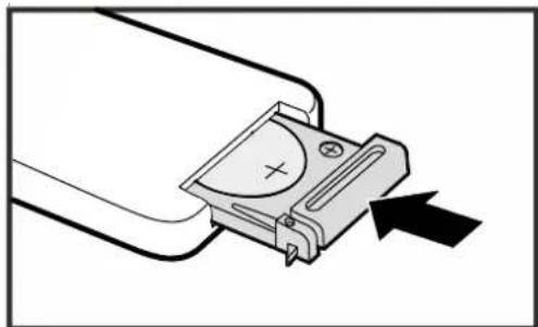 INFOCUS IN8606HD - Batterien in die Fernbedienung einlegen - 3