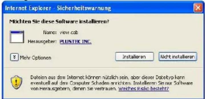 Internet Explorer - Sicherheitswarnung München Sie diese Software installieren? Name: view.cab Herausgeber: PLUSTEK INC. Mehr Optionen Installieren Nicht installieren Dateien aus dem Internet können nützlich sein, aber dieser Detteyp kann eventuell auf dem Computer Schaden errichten. Installieren Sie nur Software von Herausgebern, denen Sie vertrauen. Weiches Risiko besteht?