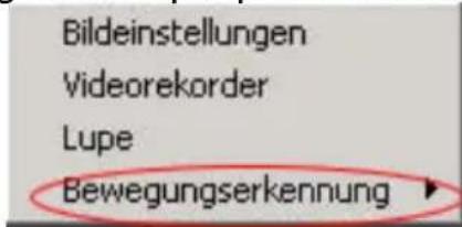Bildeinstellungen Videorekorder Lupe Bewegungserkennung