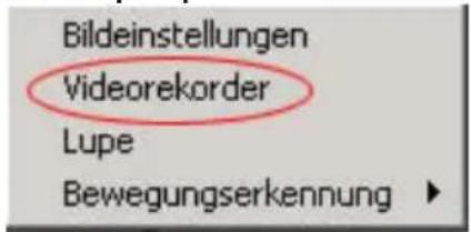 Bildeinstellungen Videorekorder Lupe Bewegungserkennung