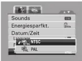 Sounds Energiesparfkt. Datum/Zeit Language NTSC PAL PAL NTSC