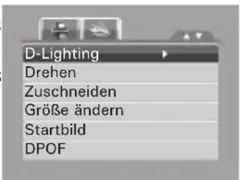 D-Lighting Drehen Zuschneiden Größe ändern Startbild DPOF
