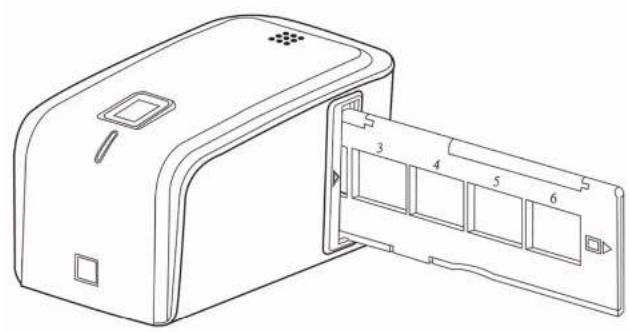 Reflecta MemoScan - Halter in den Scanner schieben - 1