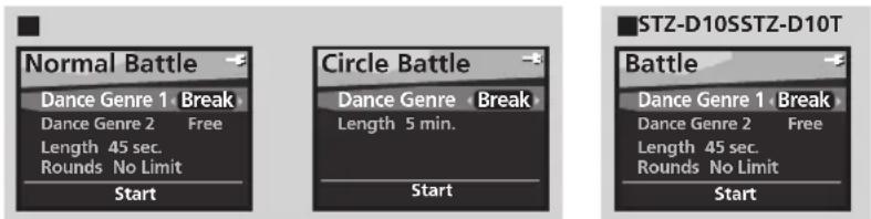 PIONEER STZ-D10T-G - Konfigurieren Sie die Battle-Modus-Einstellungen. - 1