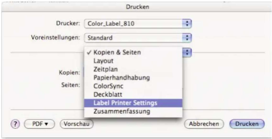PRIMERA LX810e - Der Druckertreiber auf dem Mac: - 1