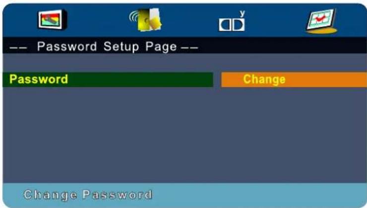 -- Password Setup Page -- Password Change Change Password