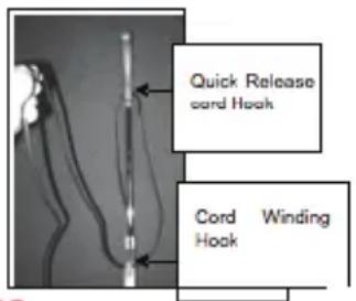 Quick Release card Hook Cord Winding Hook