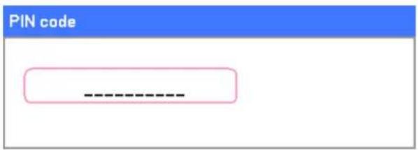 PIN code ------------------