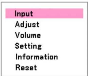 Input Adjust Volume Setting Information Reset
