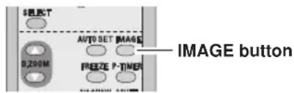 $ELECT B,200M AUTO SET IMAGE FREEZE P-TIMER IMAGE button