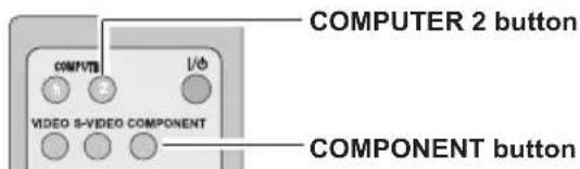 COMPUTER 2 button COMPONENT button