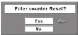 SANYO PLC-XC55 - Resetting the Filter Counter - 3