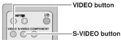 VIDEO button MPV I/O VIDEO S-VIDEO COMPONENT S-VIDEO button