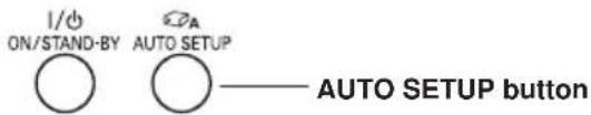 I/O ON/STAND-BY AUTO SETUP AUTO SETUP button