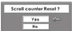 SANYO PLC-XC55 - Resetting the Scroll Counter - 3