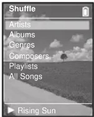 Shuffle Artists Albums Genres Composers Playlists All Songs Rising Sun