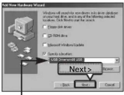 Fold New Hardware Wizard Windows will reach for new drivers in any driver database on your hard drive, and is any of the following selected locations. Click Next to start the search Open disk driver RCM drive Microsoft Windows Update Specify a location USB Driver/MS US$ Next > + Back Next > Cancel