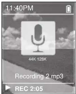11:40PM 44K 128K Recording 2.mp3 REC 2:05