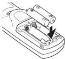 SANYO PLC-XU305 - Remote Control Battery Installation - 2