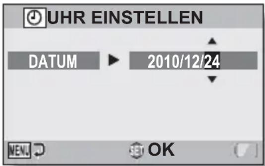 UHR EINSTELLEN DATUM ▶ 2010/12/24 NEN. OK