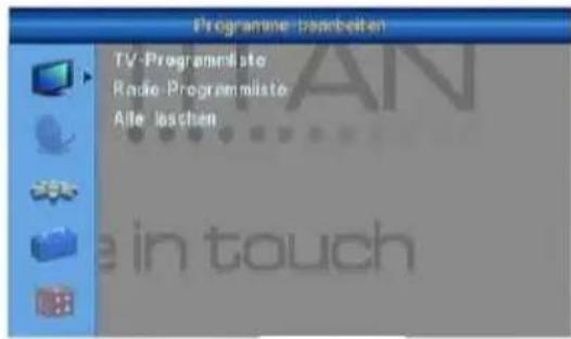 Programme bandbetzen TV-Programmiste Radio-Programmiste Alle lösten e in touch